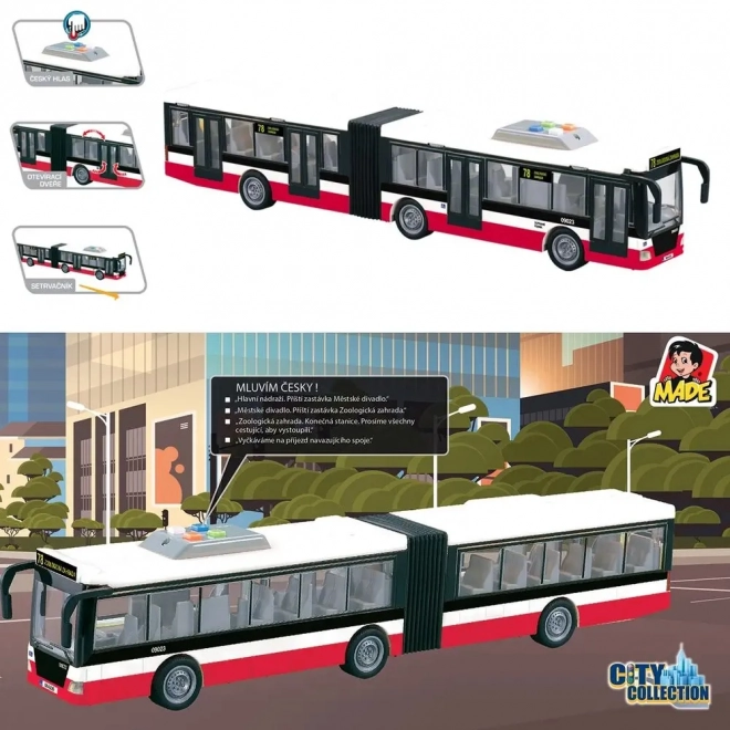 Bus med svinghjul med lyd- og lyseffekter