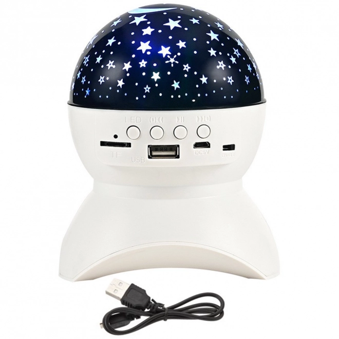 Nat LED-projektor med højttaler og Bluetooth