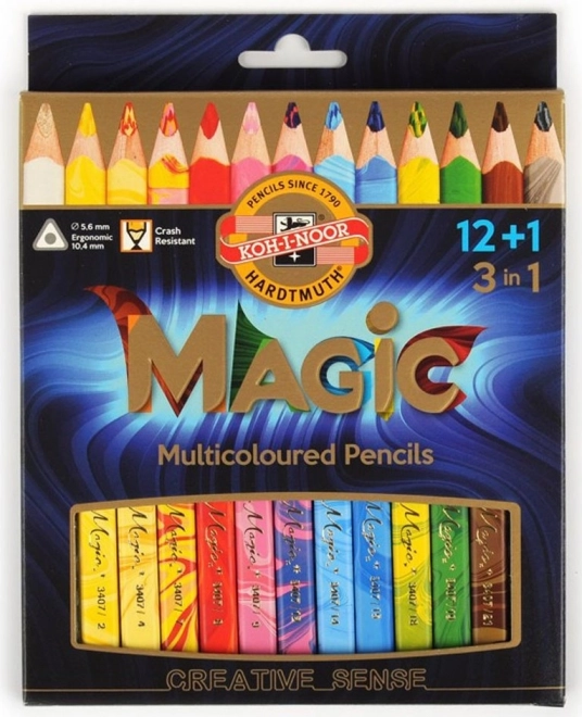 KOH-I-NOOR Kunstneriske farveblyanter Magic 3408 - 12+1 stk