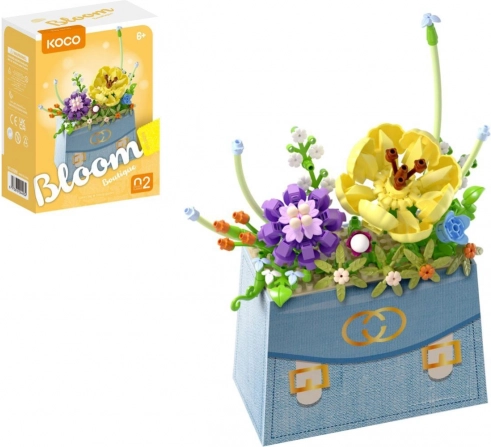Byggesæt KOCO mini blomst i håndtaske, 223 dele