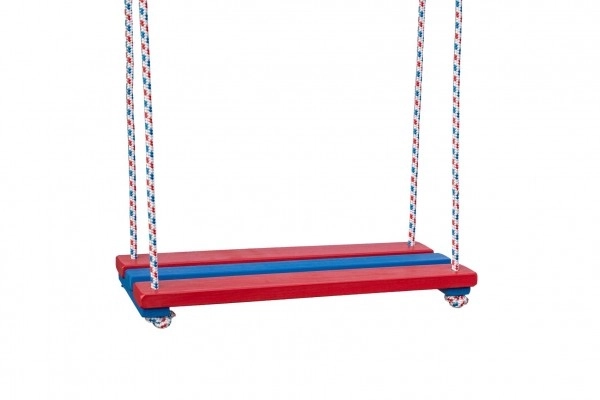 Gynge/gyngesæde i farverigt træ 46x20cm bæreevne 80kg i pose