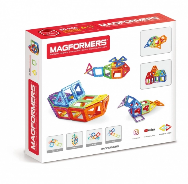 MAGFORMERS Rainbow magnetiske klodser 30 stykker
