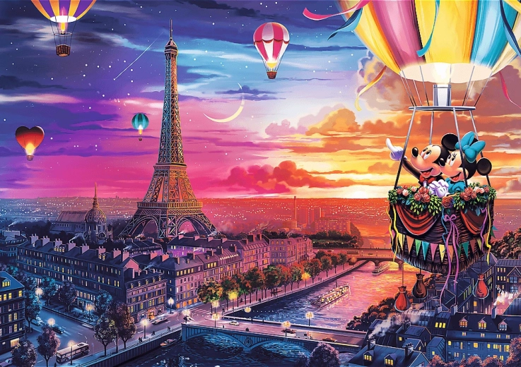 Puslespil TREFL Mickey og Minnie i Paris 1000 brikker
