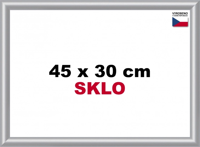 Plastikramme 45 × 30 cm – sølvfarvet