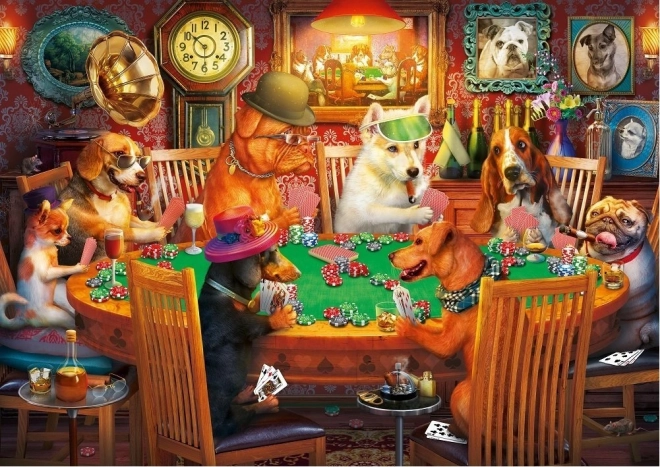 ART PUZZLE Puzzle Hunde spillere 500 brikker
