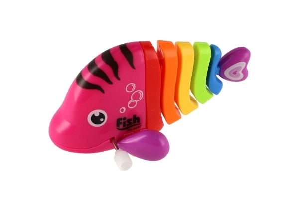 Fisk på optræk plast 11cm mix farver 14 stk i boks