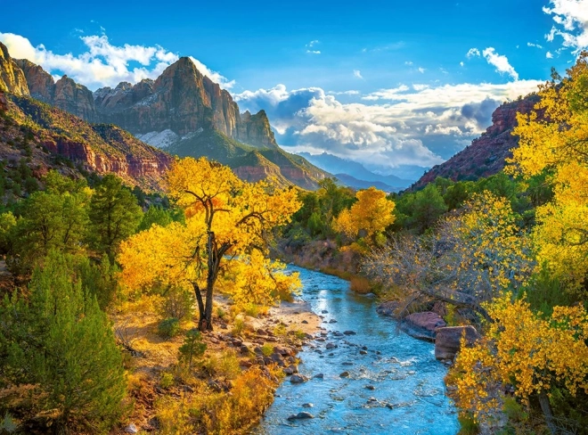 Puslespil 3000 brikker Efterår i bjergene Zion Nationalpark USA