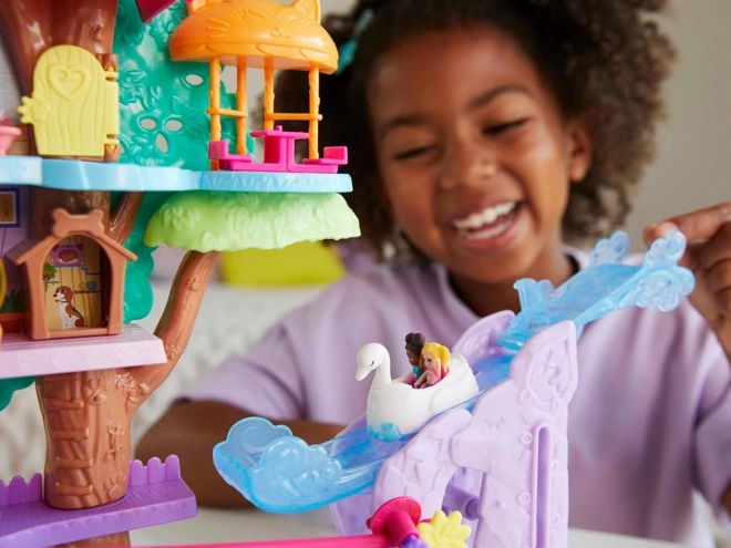 Polly Pocket Sæt figurer Dyre-eventyr Træhus