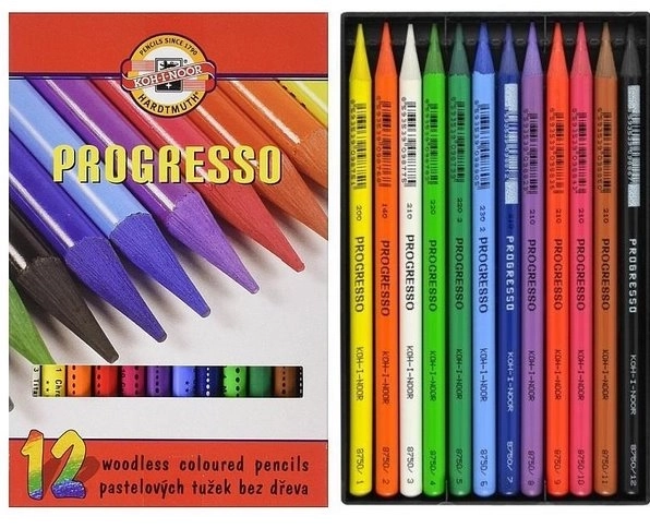 KOH-I-NOOR Farveblyanter lak Progresso 12stk