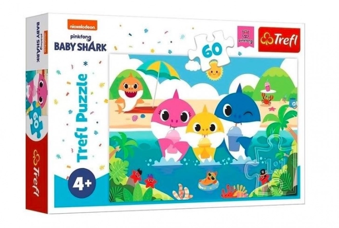 Puslespil - Baby shark 60 brikker