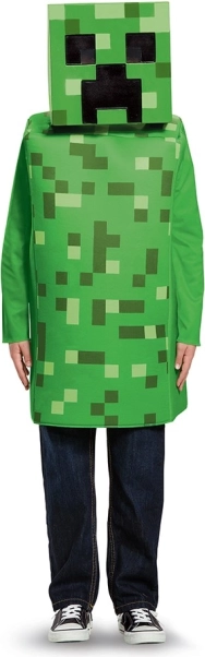 Minecraft Creeper-kostume til børn 7–8 år
