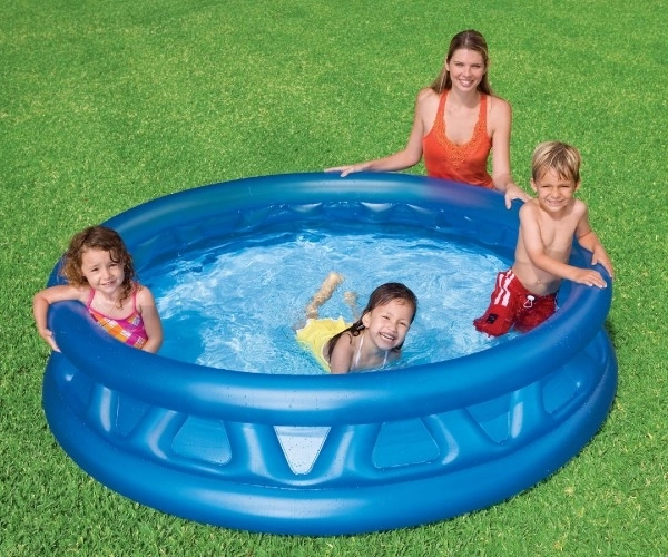 Oppustelig rund pool 188x46cm i kasse