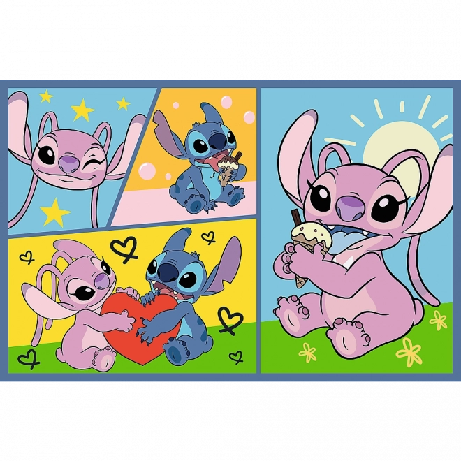 Puslespil 2x70 - Disney Lilo og Stitch - Ingen kedsomhed med Stitch