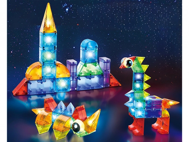 3D magnetiske blokke Lysende magnetiske blokke 64 stk ZA5240