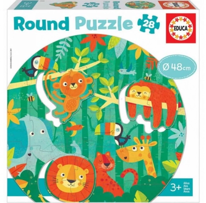 Educa cirkulære puslespil Jungle 28 brikker