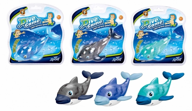 Lysende dykkende delfin