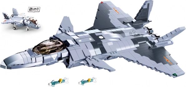 Sluban Model Bricks jagerfly Chengdu J‑20