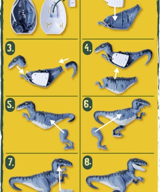 Lysende dinosaurfigur i æg