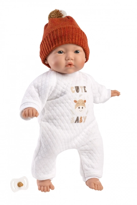 Llorens 63304 LILLE BABY - realistisk dukke baby med blødt stofkrop - 32 cm