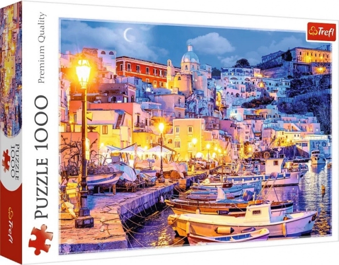 Puslespil 1000 brikker - Trefl: Øen Procida om natten, Italien