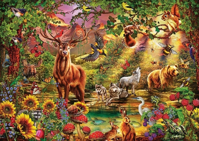 Puslespil 1000 brikker ART PUZZLE magisk skov