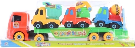 Skruelastbil med byggeautos