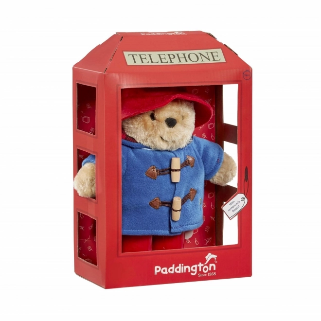 Rainbow plysbamse Paddington i telefonboks