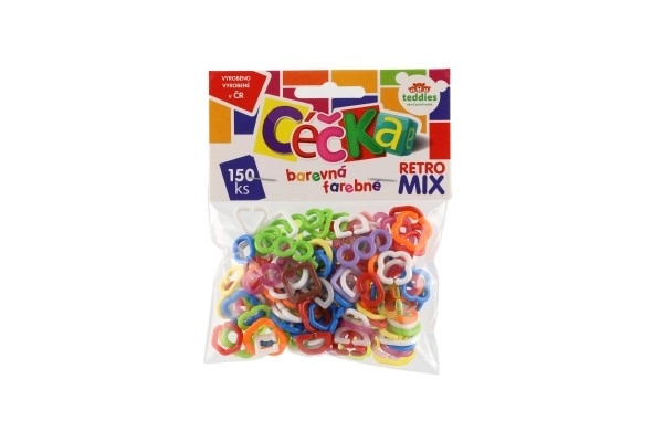 Farvede C'er 150 stk. retro mix plast i pose