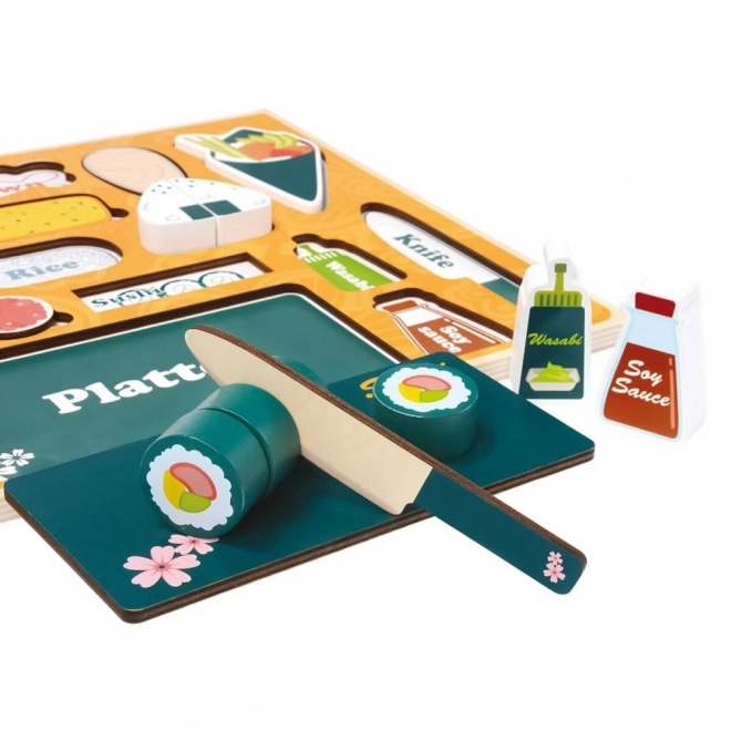 Træ 3D puslespil Sushi bar fra Bino