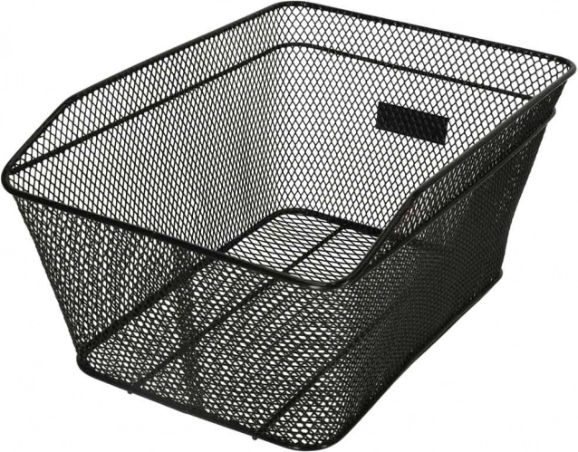 Sort cykelkurv til bagagebærer i metal 25 kg
