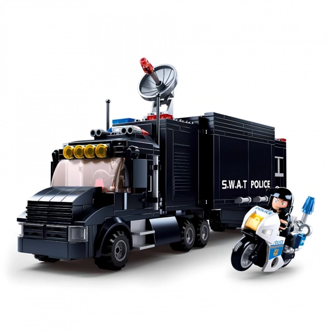 Sluban Politi M38-B0659 SWAT mobil base og tyve i helikopter