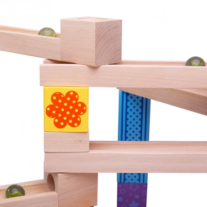 Bigjigs Toys Træ kuglebane farverig