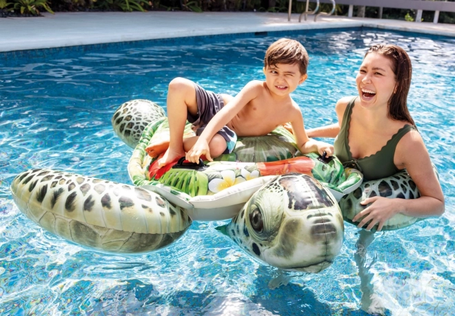 Oppustelig liggeunderlag skildpadde med håndtag - 191 cm