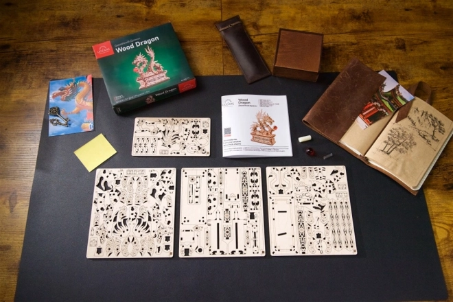Ugears 3D træ mekanisk puslespil Drage