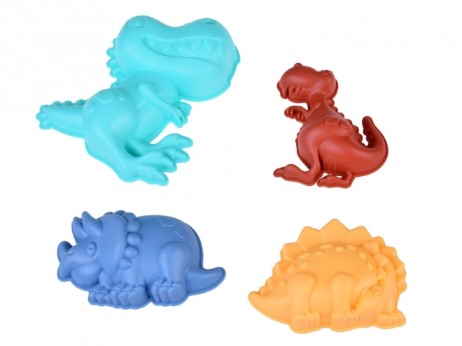 Sæt af dinosaurforme til sand med spand
