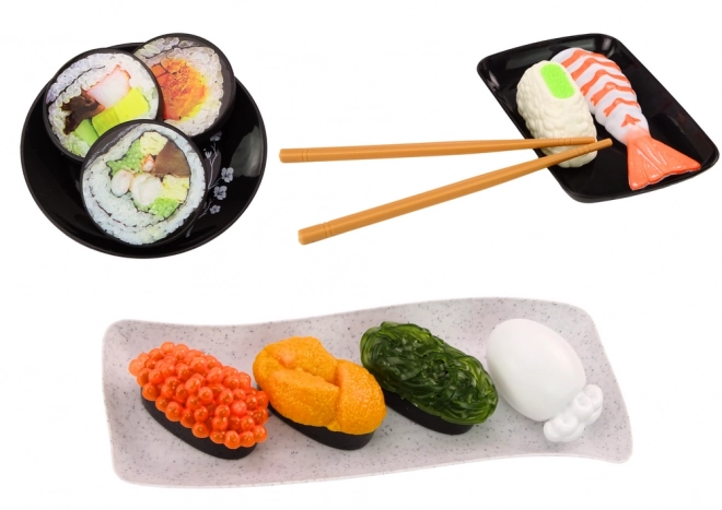 Sushi tilbehør Rejesæt til børn Legetøj 22 dele.