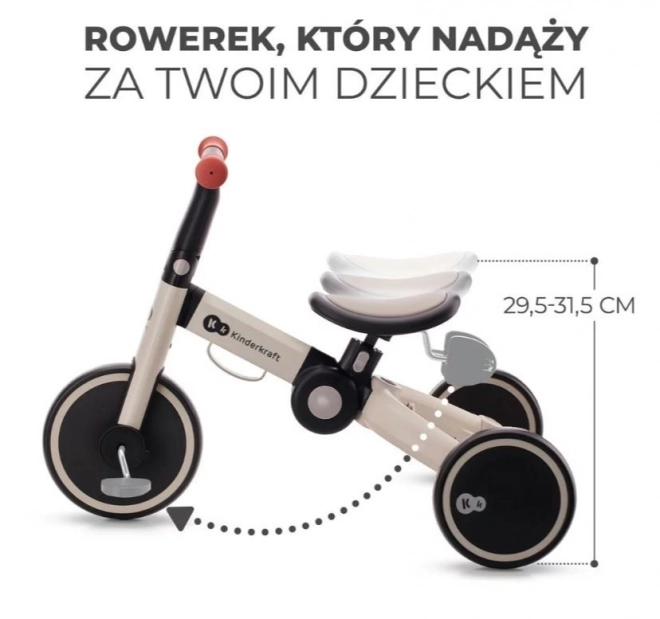 Tre-hjulet cykel 4TRIKE SØLVGRÅ
