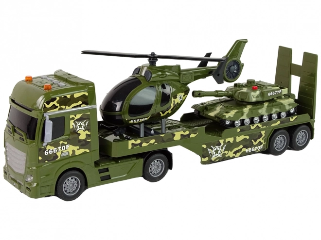 Militær byggesæt Tank Fraktion Fremdrift Helikopter Lastbil