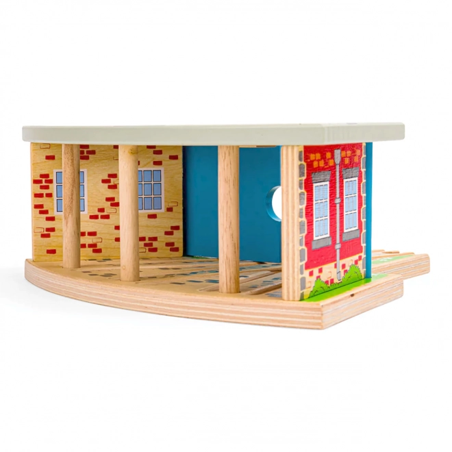 Bigjigs Rail Tredobbelt depot med porte