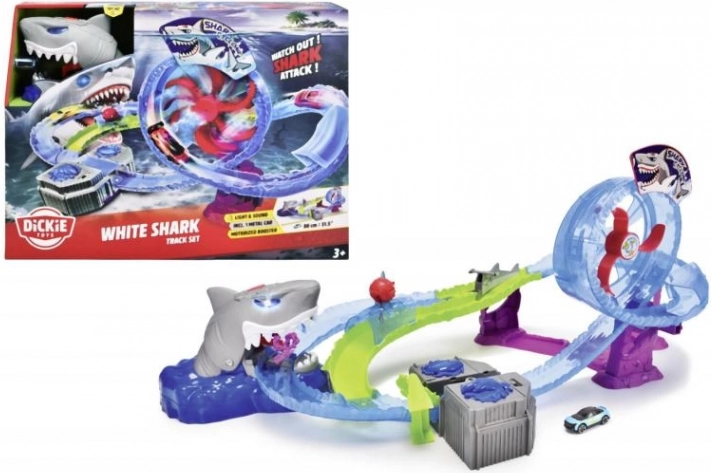 Bilbane White Shark med loop og lyseffekter