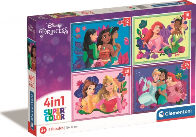 Clementoni puslespil Disney prinsesser 4-i-1