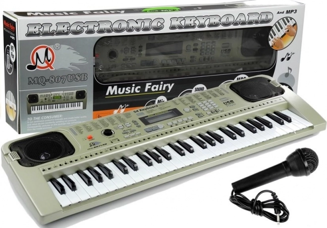 Elektronisk keyboard med mikrofon