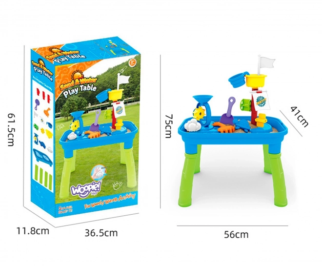 woopie børnespillebord vand 2i1 piratskib