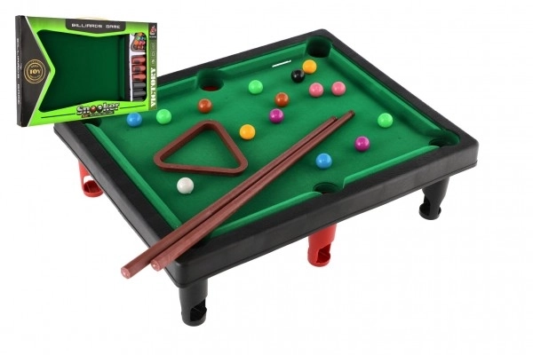 Pool/Billard mini til børn 33x26cm i æske 44x27x3cm