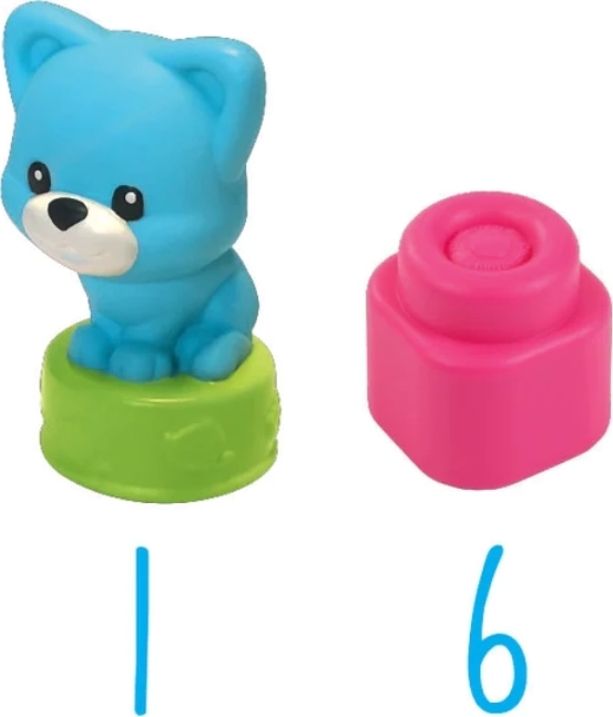 CLEMENTONI SOFT CLEMMY Boks med låg Kat med 6 klodser