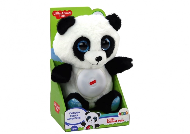 Plys-panda med natlampe og vuggeviser 30 cm