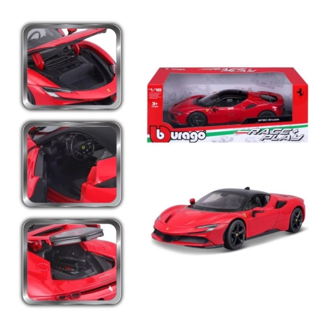 Metalmodel Ferrari SF90 Stradale rød 1:18