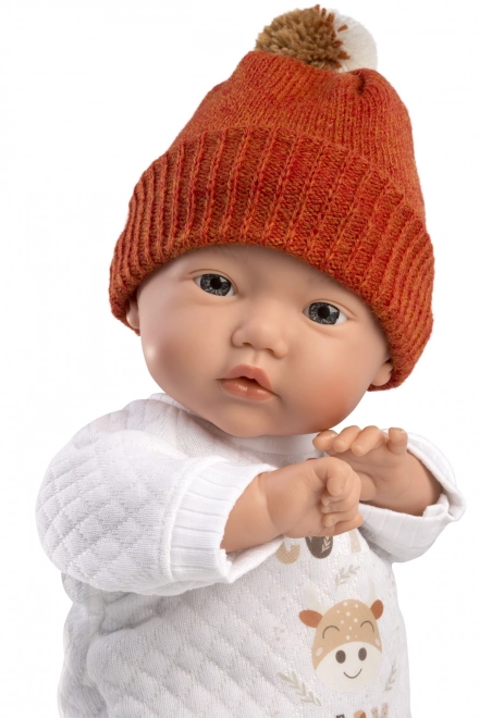 Llorens 63304 LILLE BABY - realistisk dukke baby med blødt stofkrop - 32 cm