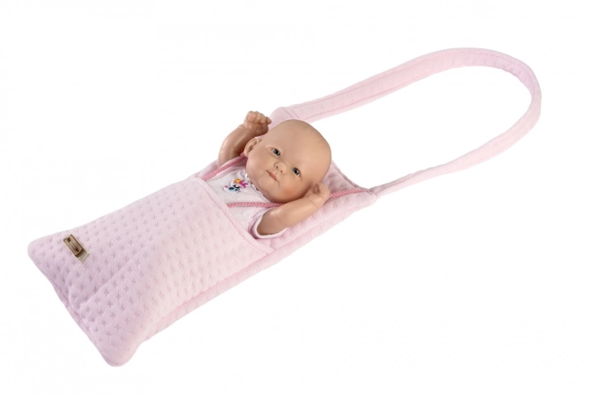 Guca 946 NYFØDT PIGE - realistisk dukke baby med krop af hel vinyl - 25 cm