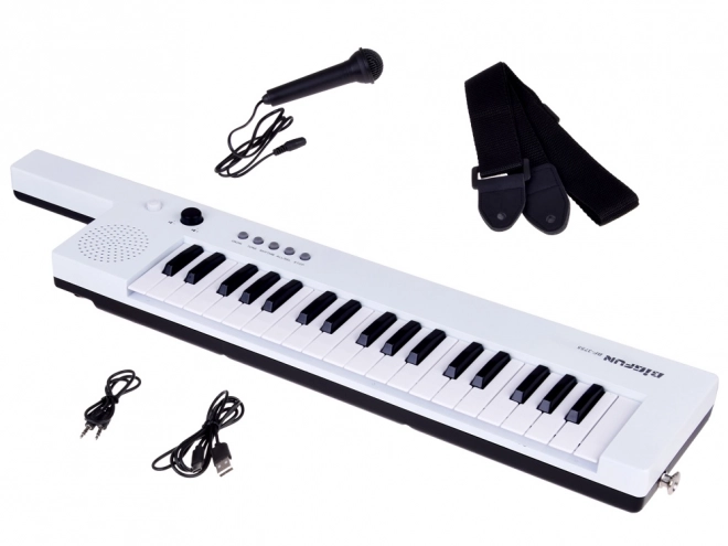 Elektronisk børnekeyboard med 37 tangenter, skulderrem og mikrofon BIGFUN